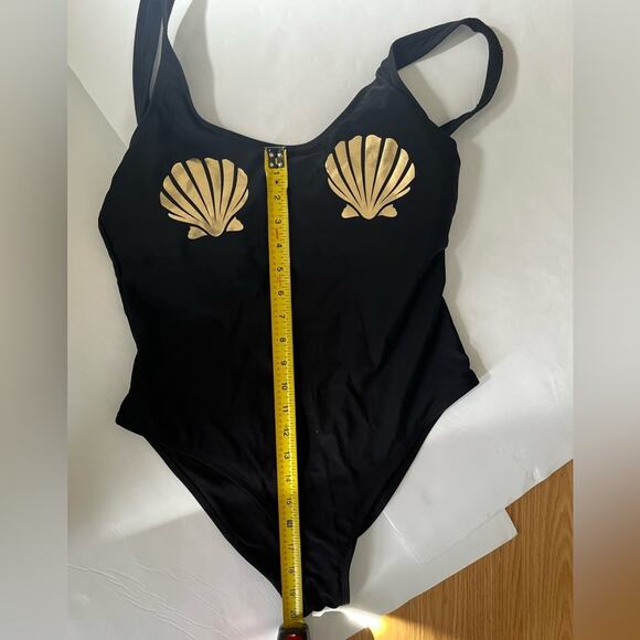 Women's ARIZONA JEANS Black one piece mermaid swimsuit XL - Picture 5 of 9